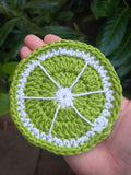 Lime slice coaster