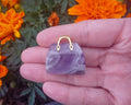 Amethyst handbag carving