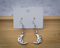 Silver celestial moon earrings