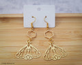 Gold moth earrings