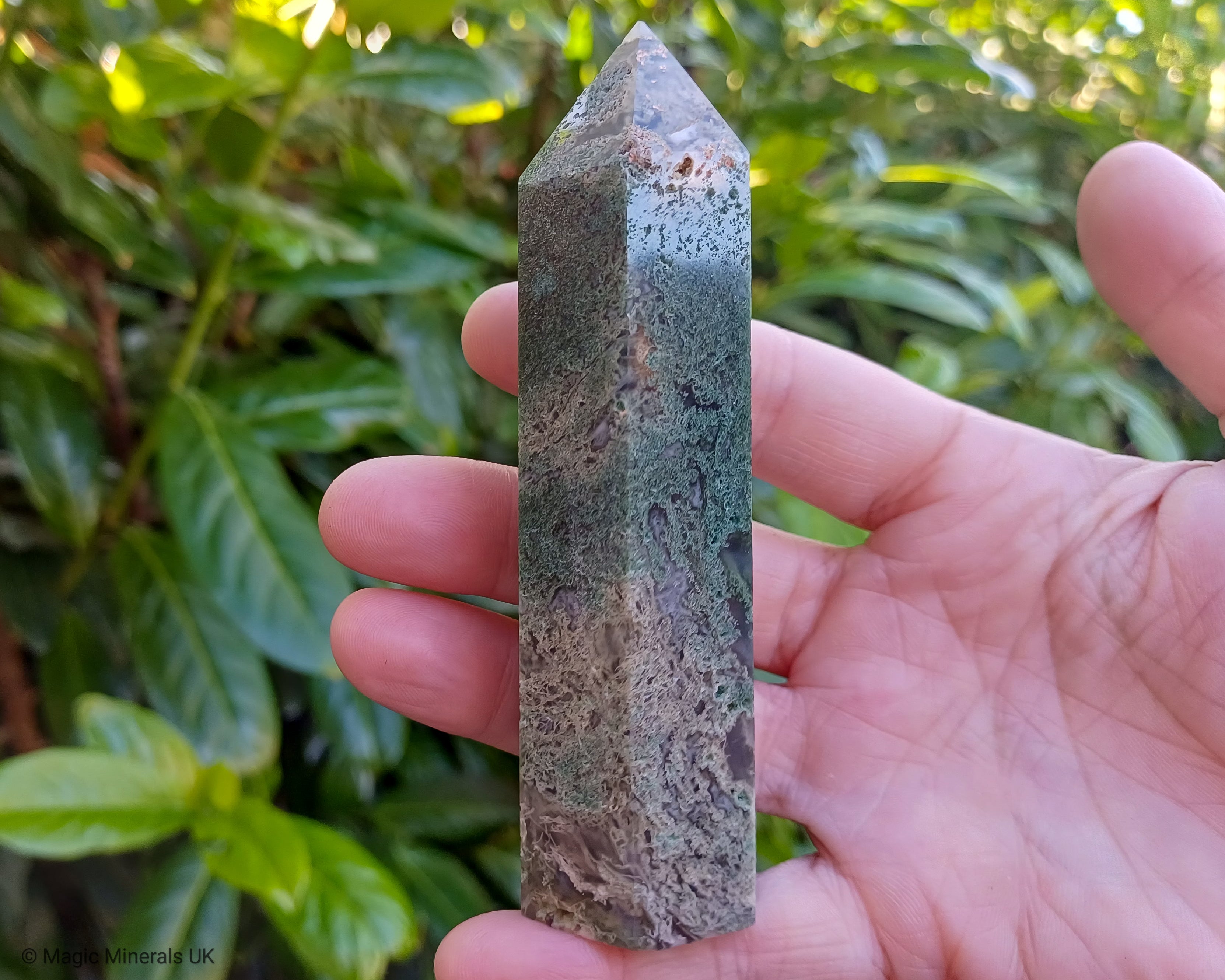 Moss agate tower