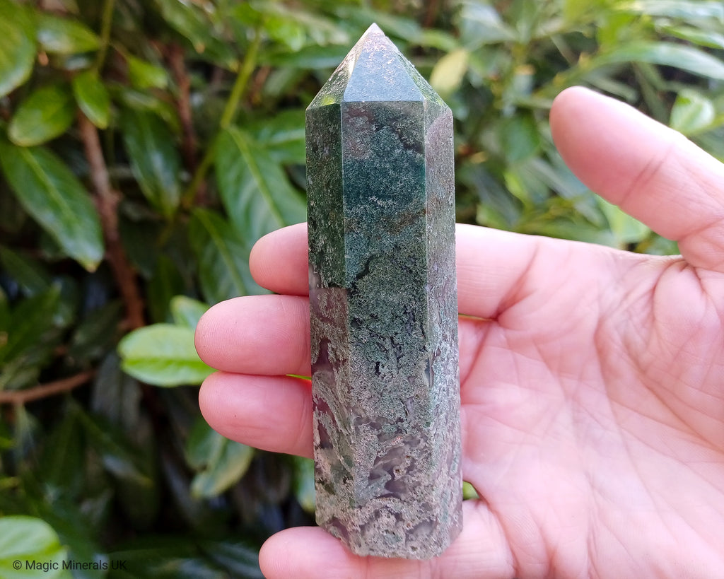 Moss agate tower