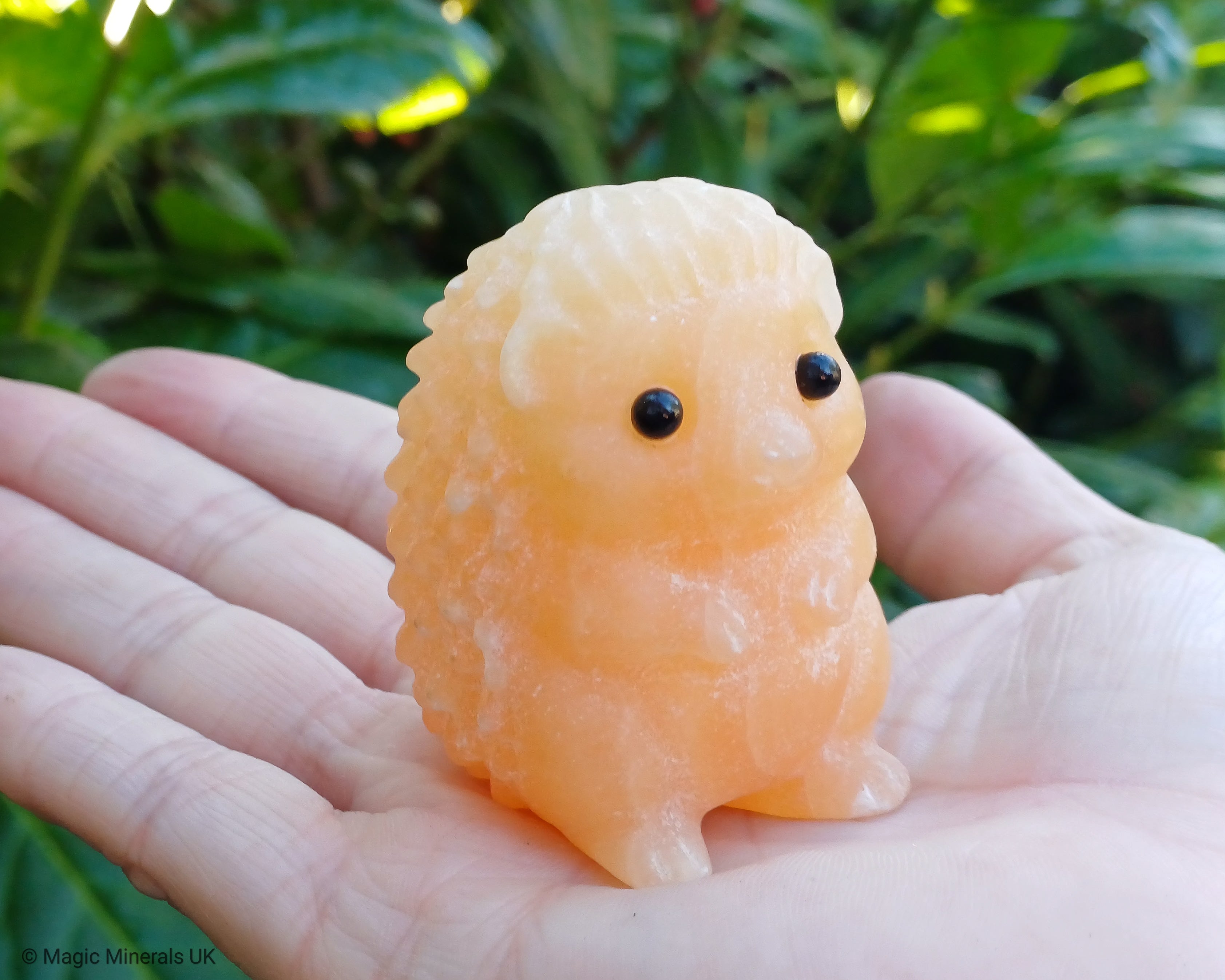 Orange calcite hedgehog crystal