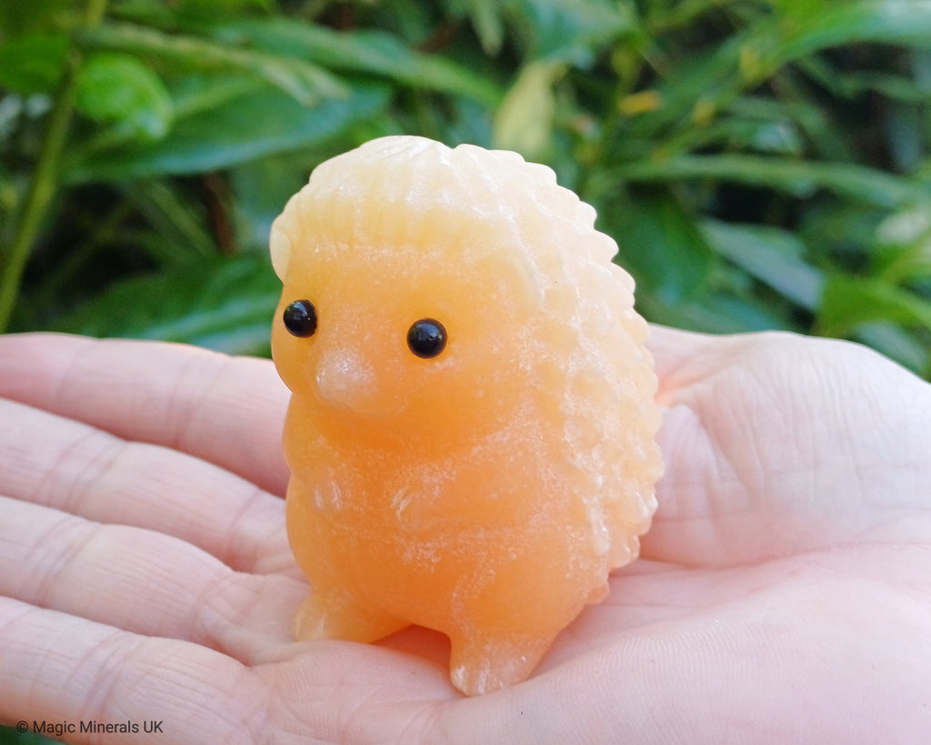 Orange calcite hedgehog crystal