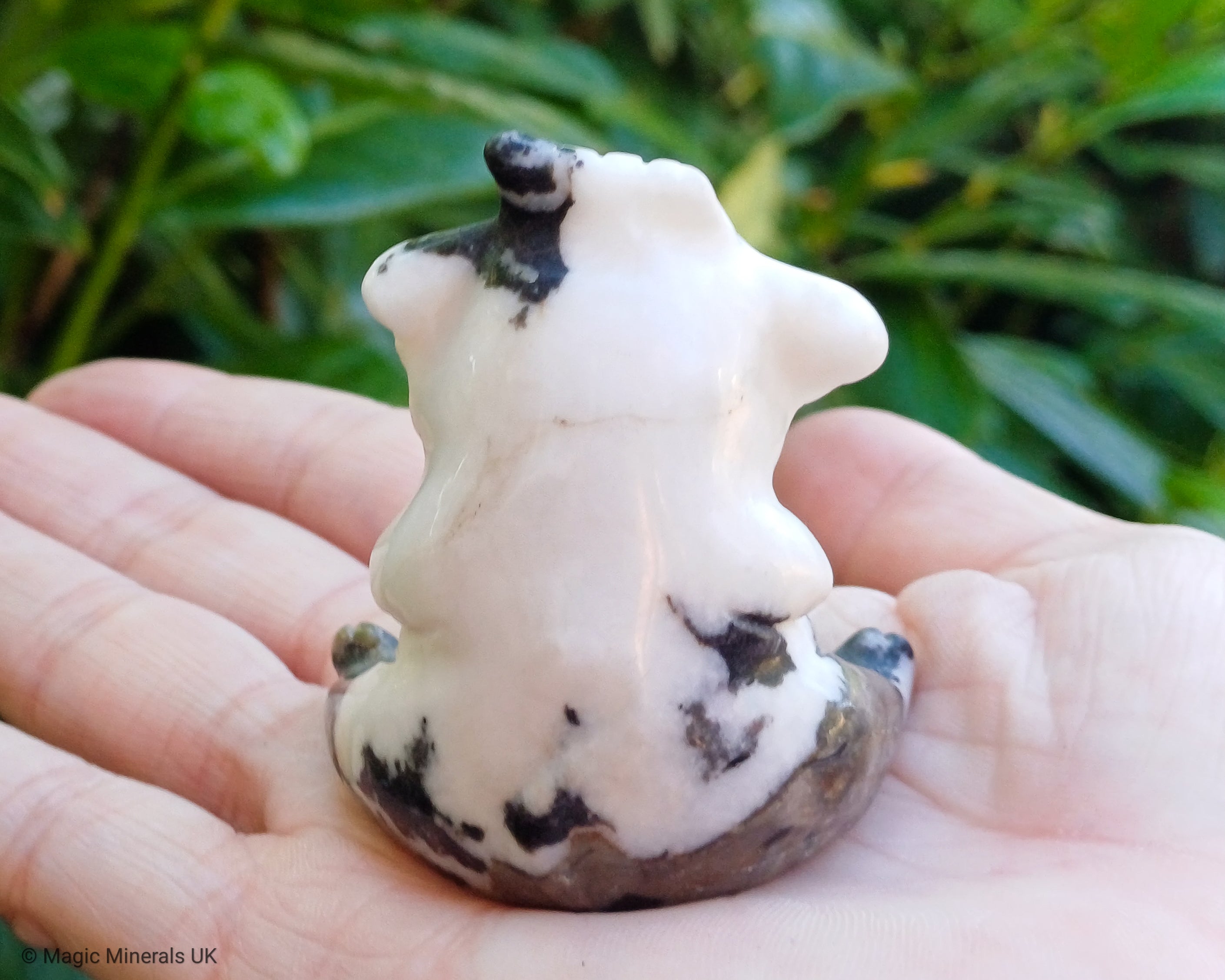 Crystal cow carving