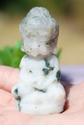 Moss agate buddha